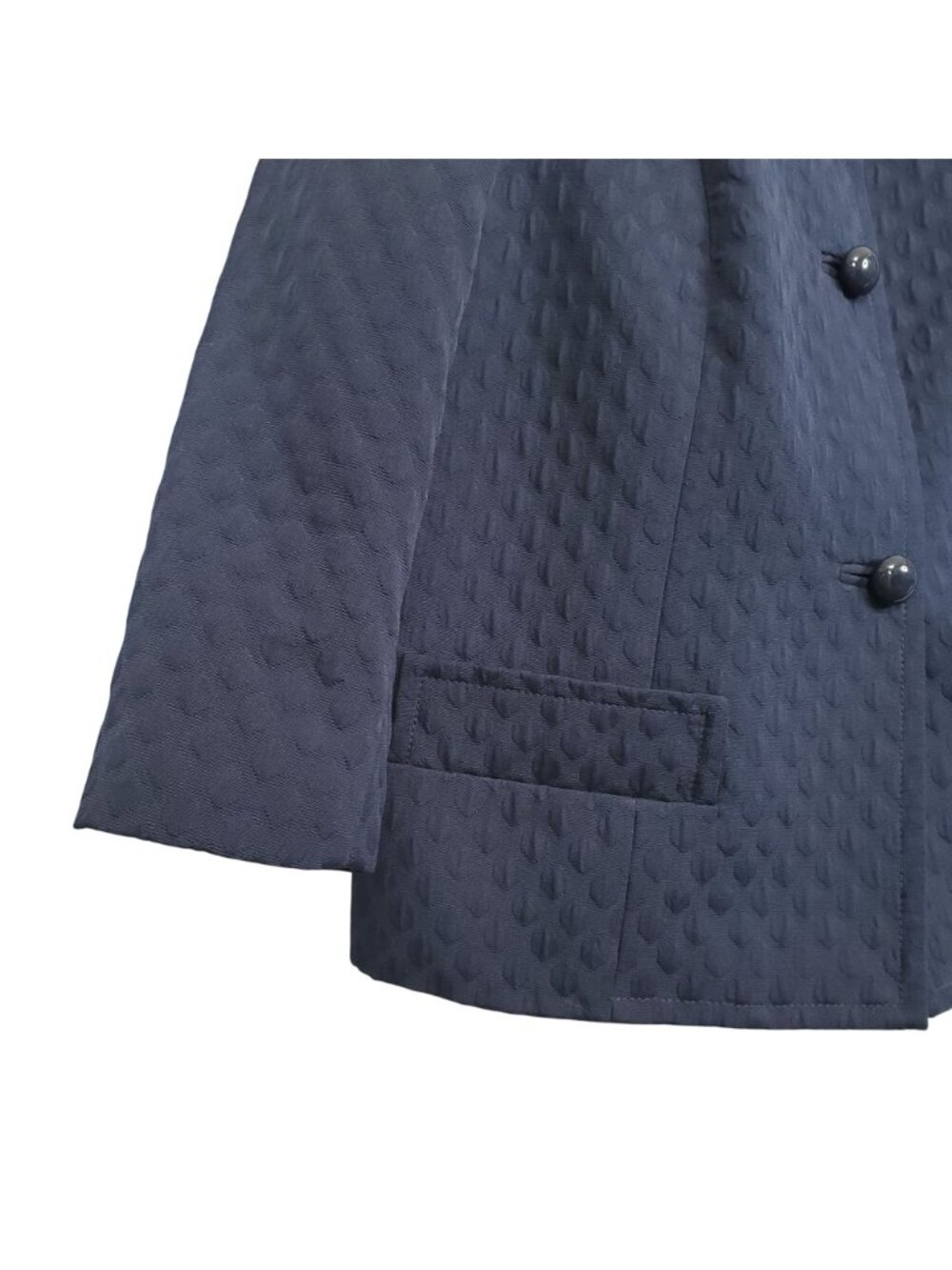 Talbots 12 Petite 12P Jacket Coat Chunky Button Textured Preppy Peter Pan - Picture 7 of 10